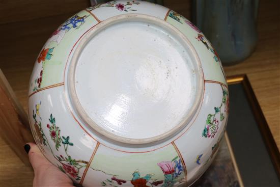 A Chinese famille rose bowl, 18th century diameter 25.5cm